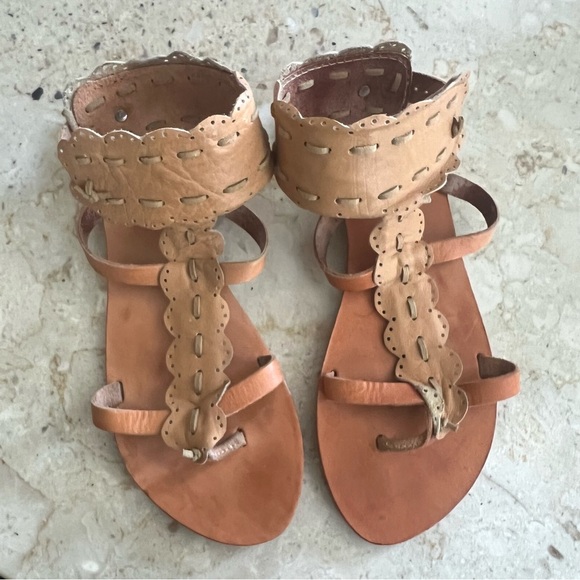 Shoes - Gladiador Sandals Handmade in Greece Genuine Leather Size 41